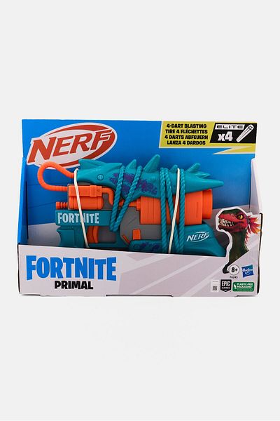 Nerf Fortnite Primal F6245 Dart Blaster, Teal Blue