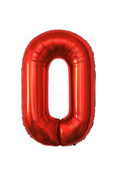 Flippy Balon folie metalică numărul 0, 80 cm, pachet individual, pai inclus, ...