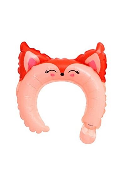 Teo Metallic Foil Balloon, , Crown Type with Ears, Fox Model, Individual Packaging, Straw Included,