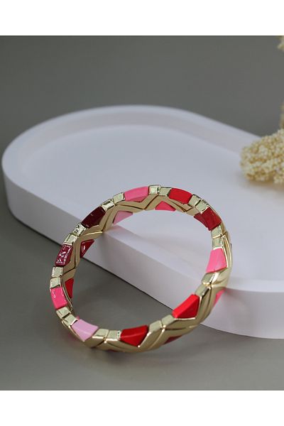 Luvix Design Colorful Ceramic Coating Patterned Elastic Bracelet