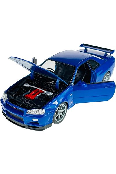 TRUST STORE Nissan Skyline Gtr (R34) 1/24 Scale Diecast Model Car