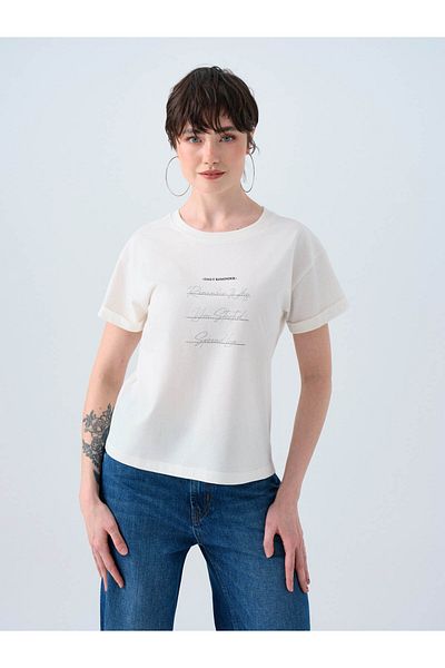 Loft Tricou pentru femei Off-White LF2040258