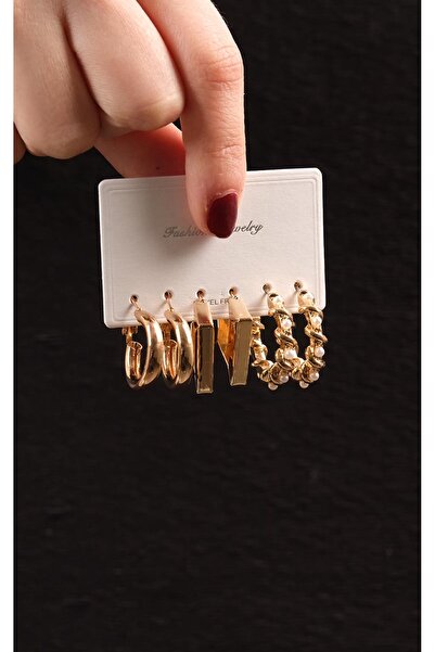 Jack Ferrero KADIN ÇELİK 6 LI KÜPE SETİ