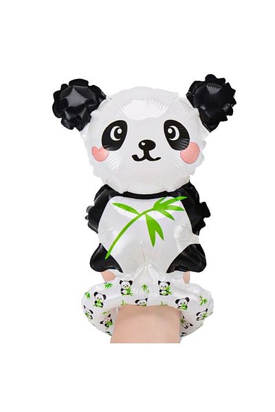 Flippy Balon, , Figurine Animalute, Tip Bratara, Model Panda, 13 X 35 Cm, , Alb/negru