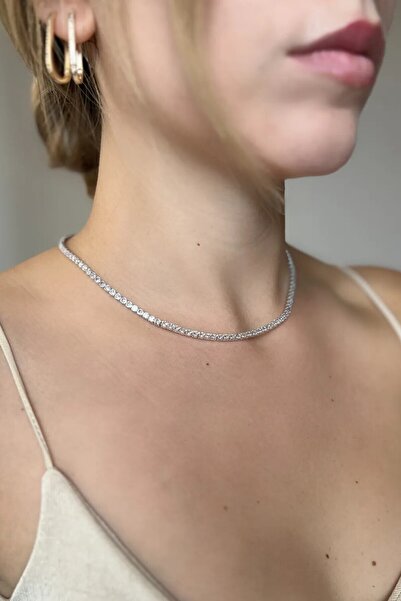 Aslı Jewelry Özel Seri Esnek Misine Ipli Su Yolu Kolye 3mm KOL001