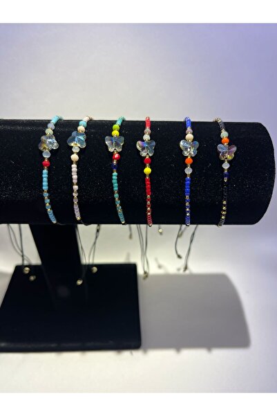 ESDE Cam Kelebek Figürlü Renkli ayarlanabilir nevruz ip bileklik