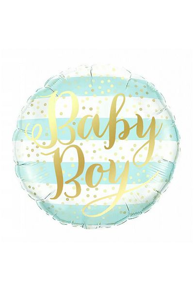 Flippy Balon, Flippy, Figurina Cerc, Model Baby Boy, Tematica Gender Reveal, 45 cm, , Albastru