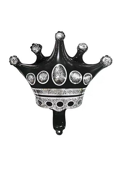 Flippy Balon Flippy, Cifra si Coroana, Scris Happy Birthday, 100 cm, , Negru, Cifra 5