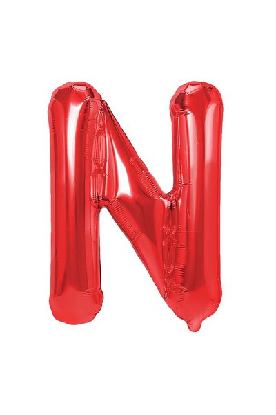OEM Metallic Foil Balloon Letter N 40 cm inflated with Helium or Airedale included
