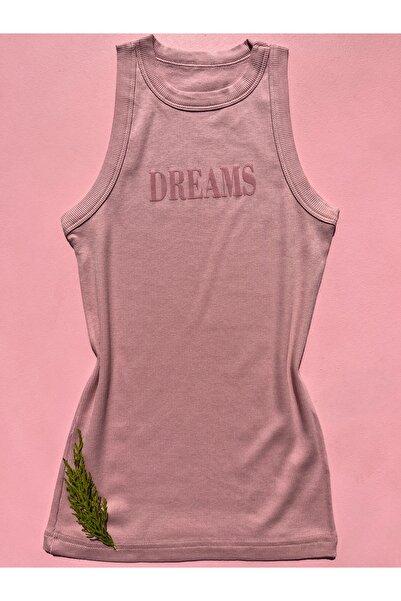 LEYNA BUTİK Modal Camisole Fabric Halter 3-Piece Powder T-Shirt, Green & Black Undershirt