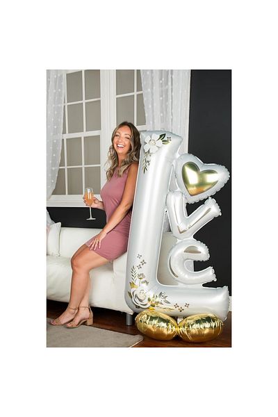 Flippy Balon, , Figurine, Model Love, Tematica Iubire, 110x64 Cm, , Alb
