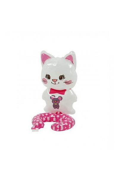 Flippy Balon, , Figurine Animalute, Tip Bratara, Model Pisica, 13 X 35 Cm, , Alb