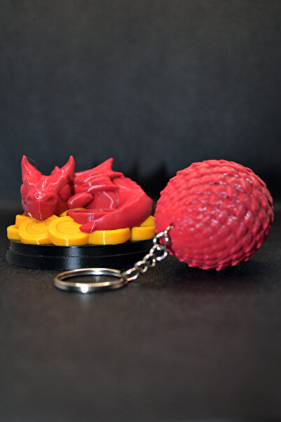 DiceLand DND RPG Mini Ejderha Yumurtası 3D Baskı Zar Saklama Kutusu ve Zar Tu...