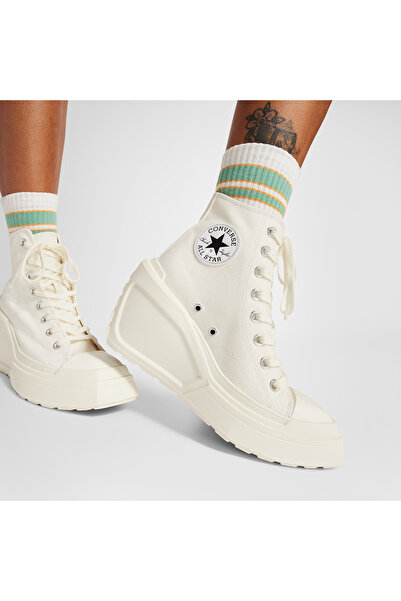 Converse Chuck 70 De Luxe Wedge Unisex Krem Sneaker