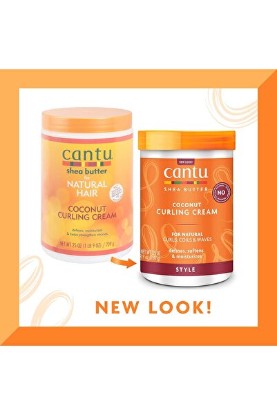 Cantu Shea Butter for Natural Hair Curling Cream with Coconut, 25 oz
