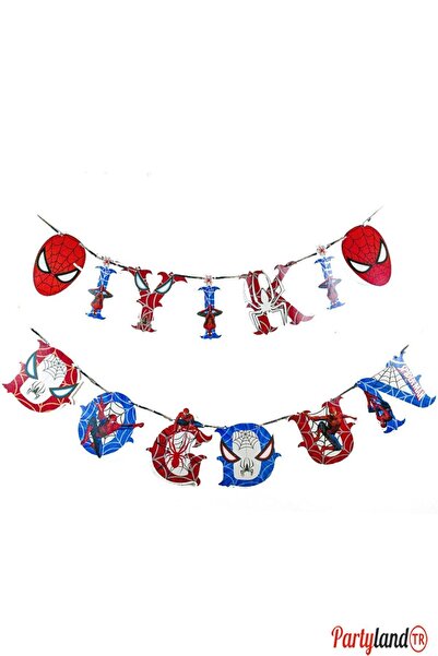 ikm balon Örümcek Adam Spidrmn Temalı İyiki Doğdun 3D Banner