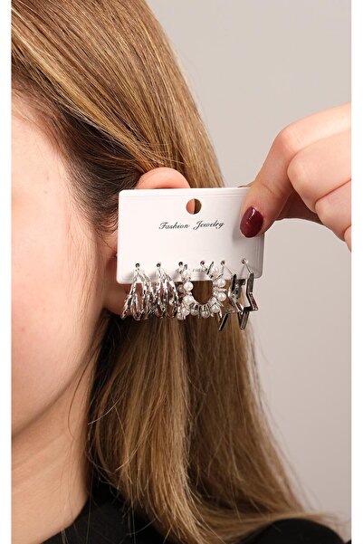 Jack Ferrero KADIN ÇELİK 6 LI KÜPE SETİ