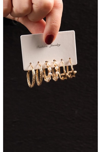 Jack Ferrero KADIN ÇELİK 6 LI KÜPE SETİ