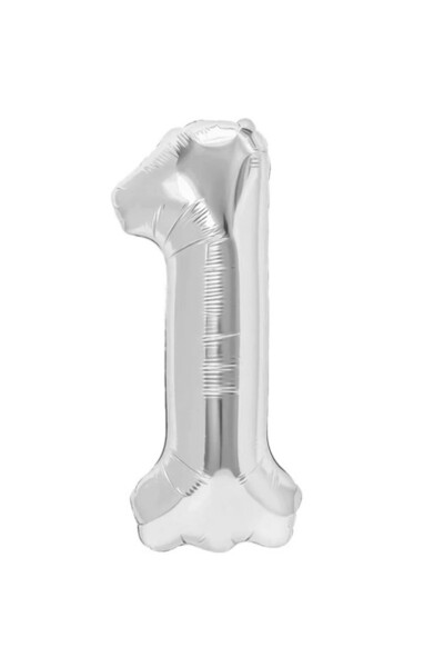 Flippy Balon, Flippy, Cifra, 40 cm, , Argintiu, Cifra 1