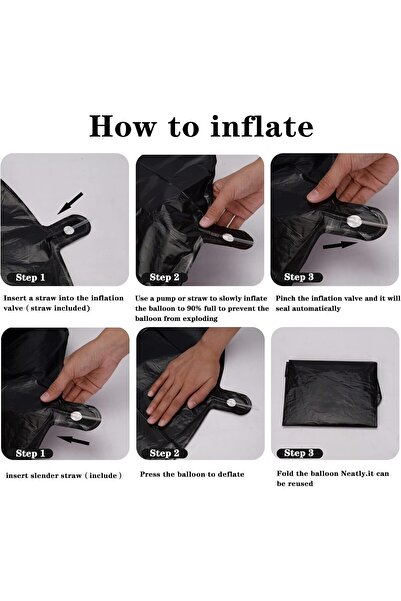 Flippy Metallic Foil Balloon, Flippy, Number 6, 80 cm, Black