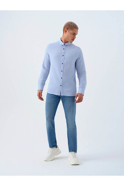 Loft Regular Fit Light Blue Men's Shirt Lf2038578