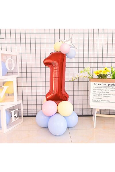 Flippy Metallic Foil Balloon, Number Figurine, 100 cm, Individual Pack, Straw Included, Air or Heliu