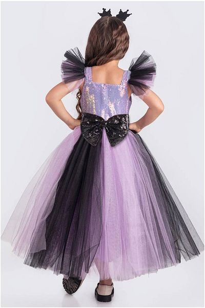 Zey Baby Girl Kuromi Kuromi - Long Tulle Dress Crown Birth and Party Kuromi