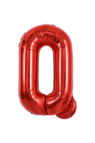 Flippy Balon folie metalică litera Q, 40 cm, roșu, gonflabil cu heliu sau aer