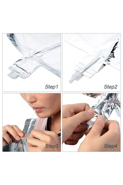 Flippy Metallic Foil Balloon Set - WELCOME! Letters 40 cm, Silver