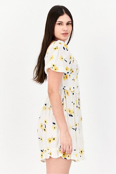 DOROTHY PERKINS Women Floral Print Short Sleeve Playsuit, Multicolor