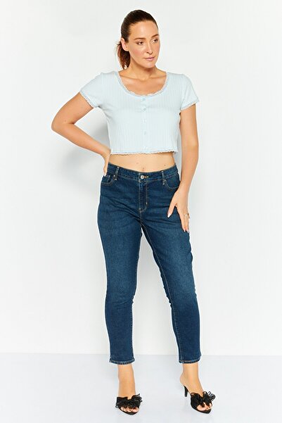 Levi's Women Skinny Fit Washed Stretch Jeans, Navy