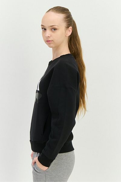 adidas Women Sportswear Fit Long Sleeve Training Sweatshirt, Black