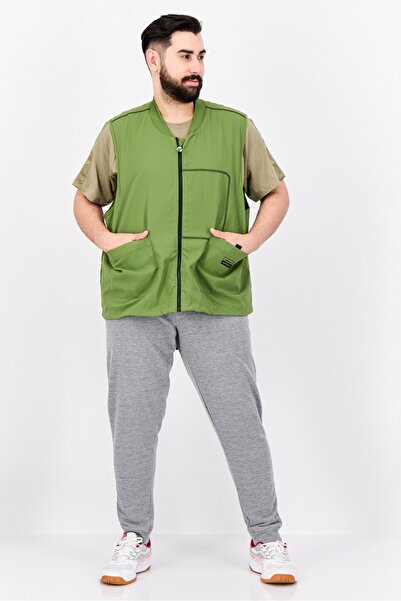 adidas Men Sportswear Fit Sleeveless Running Jacket Vest, Olive