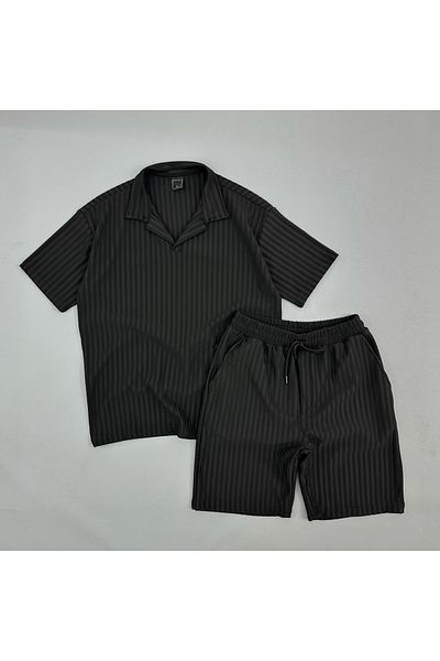 viperkombin Summer 2-Piece Polo T-Shirt and Shorts Ottoman Fabric