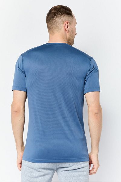 adidas Men Sportswear Fit Short Sleeve Hiking T-Shirt, Slate Blue