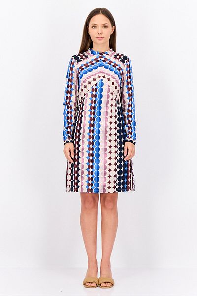 Donna Morgan Women Allover Print Mini Dress, Cream
