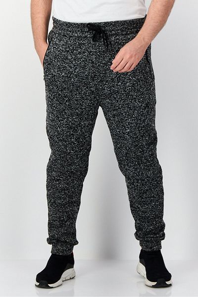 Rue 21 Men Regular Fit Heather Jogger Pants, Black