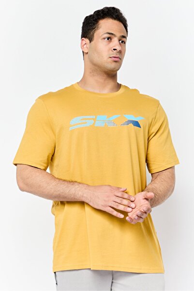 SKECHERS Men Sportswear Fit Short Sleeves Training T-Shirt, Mustard
