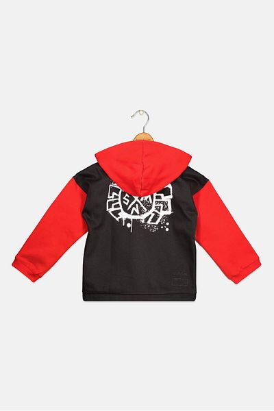 adidas Toddlers Boy Long Sleeves Outdoor Sweatshirt, Black