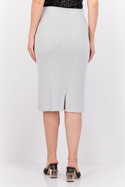 Esprit Women Metallic Midi Skirt, Grey