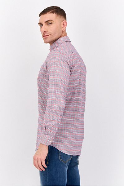Nautica Men Classic Fit Plain Long Sleeve Casual Shirt, Multi Color