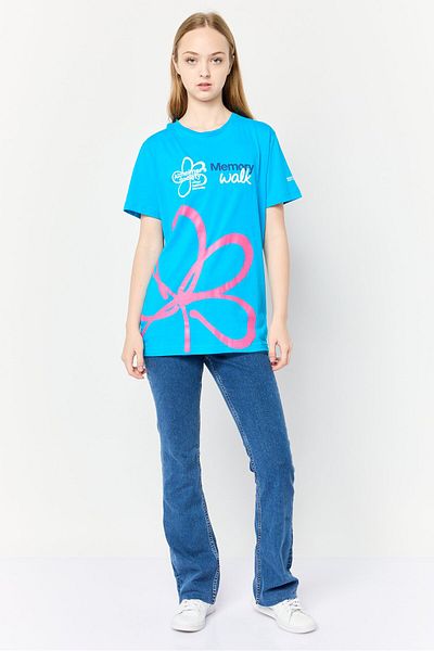 Regatta Women Crew Neck Short Sleeves Graphic Print T-Shirt, Blue