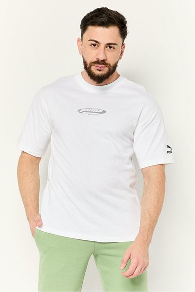 Puma Men Sportswear Fit Short Sleeve Outdoor T Shirt, White