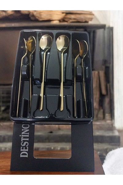 elfnur Stainless 18/10 Cr. Ni Round Silver Teaspoon - Non-Tarnish Steel
