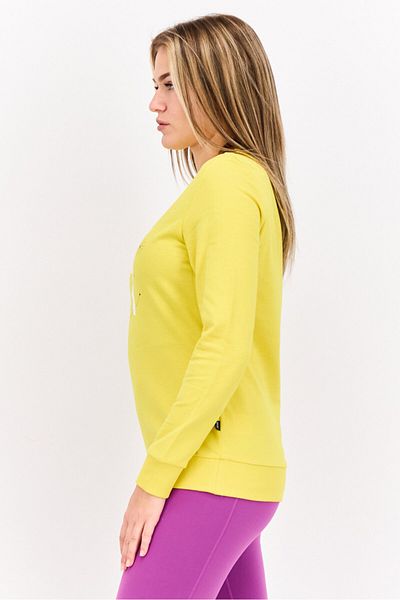 Puma Women Sportswear Fit Long Sleeves Outdoor Sweatshirt, Yellow