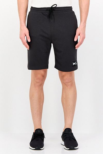 Tapout Men Drawstring Brand Logo Basic Shorts, Dark Grey
