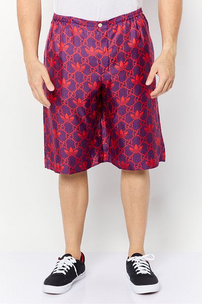 adidas Gucci X Originals Men Allover Print Basic Shorts, Multicolor