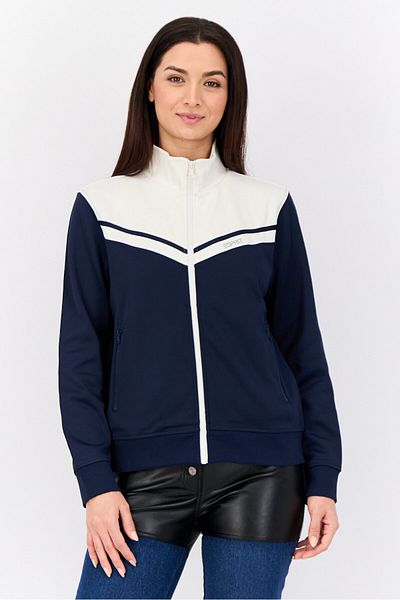 Esprit Women Brand Logo Jacket Shirt, Navy