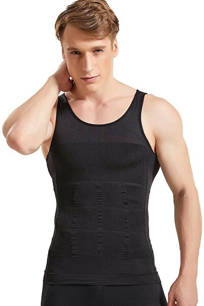 FİTFORMGİYİM Fitform Men's Ultra Chest Gathering Athlete Corset - Gynecorset Belly Slimming Upright Posture Corset