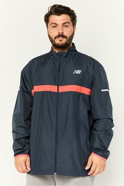 New Balance Men Sportswear Fit Long Sleeve Training Jacket, Navy Combo